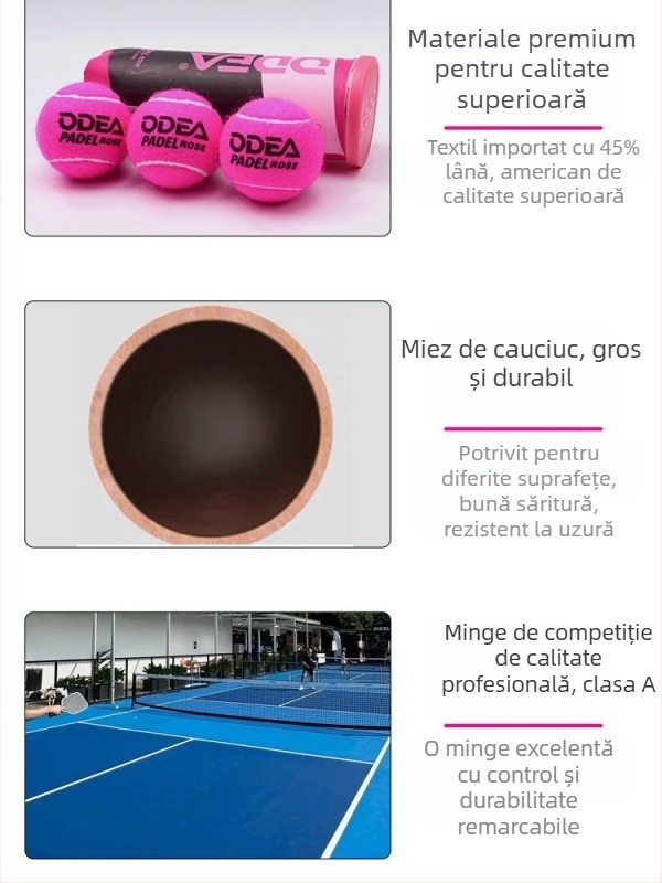 Odear Padel Ball – Minge de tenis tip cușcă, cu strat intern gros, elasticitate mare, minge de antrenament durabilă