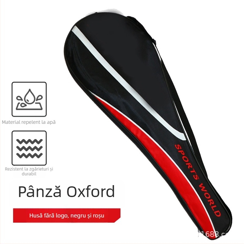 Husă de protecție pentru racheta de badminton Spike – material Oxford, impermeabil, cu logo imprimat, pentru adulți, potrivită pentru genți sportive și de exterior, tenis de masă și badminton