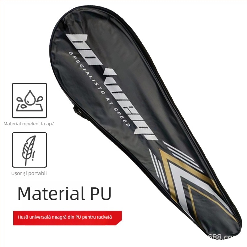 Husă de protecție pentru racheta de badminton Spike – material Oxford, impermeabil, cu logo imprimat, pentru adulți, potrivită pentru genți sportive și de exterior, tenis de masă și badminton