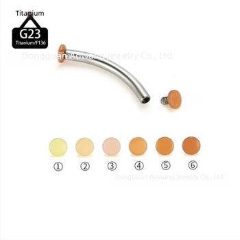 Unghii pentru sprâncene și buze din aliaj de titan, G23, formă U, unisex, prelucrare prin picurare de ulei