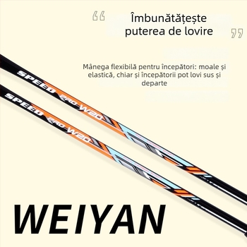 Rachetă de badminton – cadru din carbon, greutate 90–94 g, pachet de 2 rachete, tijă dreaptă, pentru începători și avansați