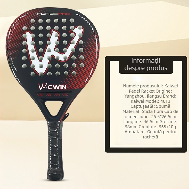 Rachetă tenis CAMEWIN – cadru din fibră de carbon, tip lovire drept, potrivită pentru începători și juniori