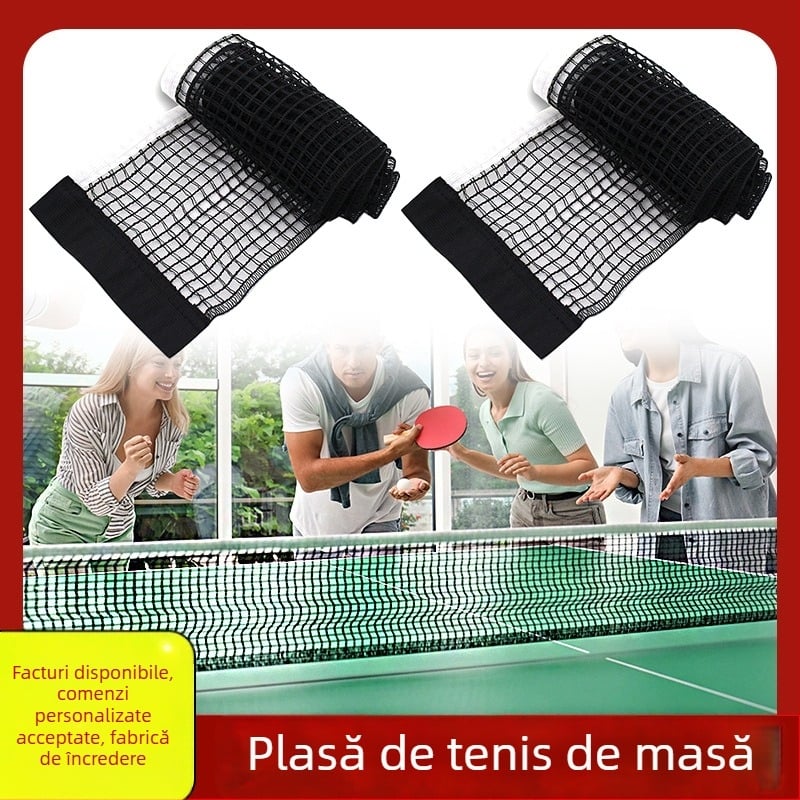 Portabilă plasă pentru tenis de masă, pliere facilă și instalare rapidă pentru interior și exterior (Material: poliester; Greutate: 50 g; Potrivit pentru tenis de masă și badminton)