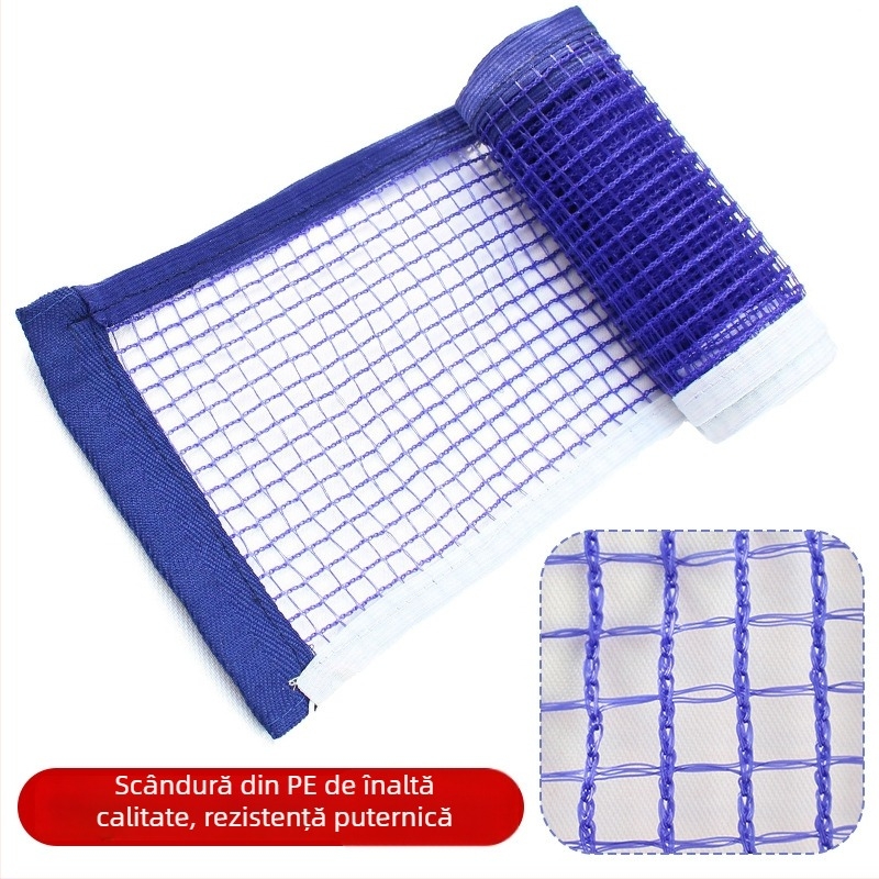 Portabilă plasă pentru tenis de masă, pliere facilă și instalare rapidă pentru interior și exterior (Material: poliester; Greutate: 50 g; Potrivit pentru tenis de masă și badminton)