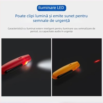 Fluier electronic USB reîncărcabil, cu sunet puternic și lumini (ABS, 95 g, Leisure, Personalizare disponibilă)