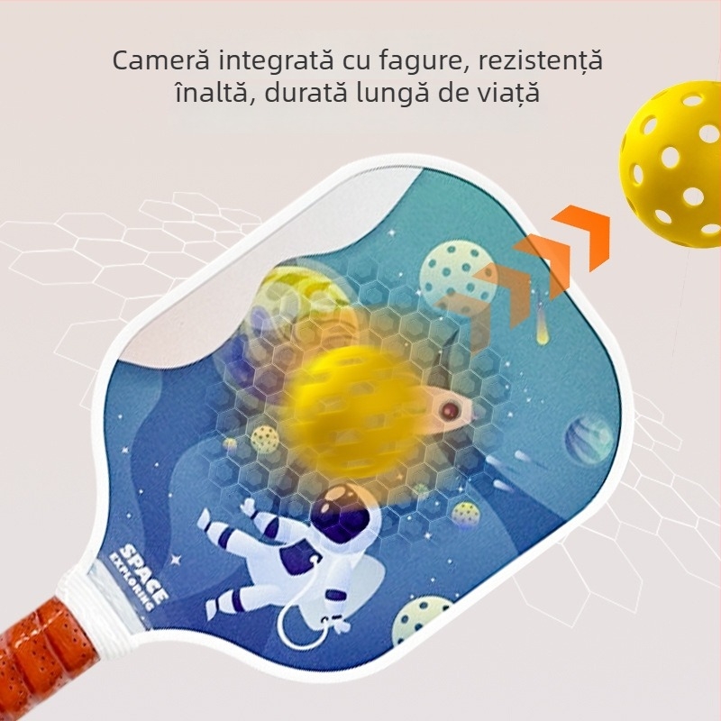 Set de rachete pickleball pentru copii Hasago, din fibră de sticlă, 195 g, pentru începători