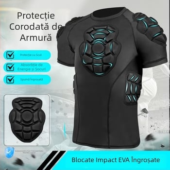 Echipament de protecție sportiv combinat pentru adulți, cu material EVA, protecție la talie și umeri, potrivit pentru baschet, fotbal, rugby și baseball