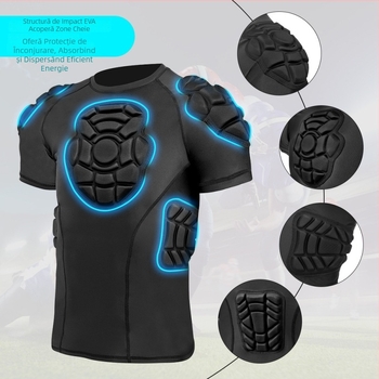 Echipament de protecție sportiv combinat pentru adulți, cu material EVA, protecție la talie și umeri, potrivit pentru baschet, fotbal, rugby și baseball