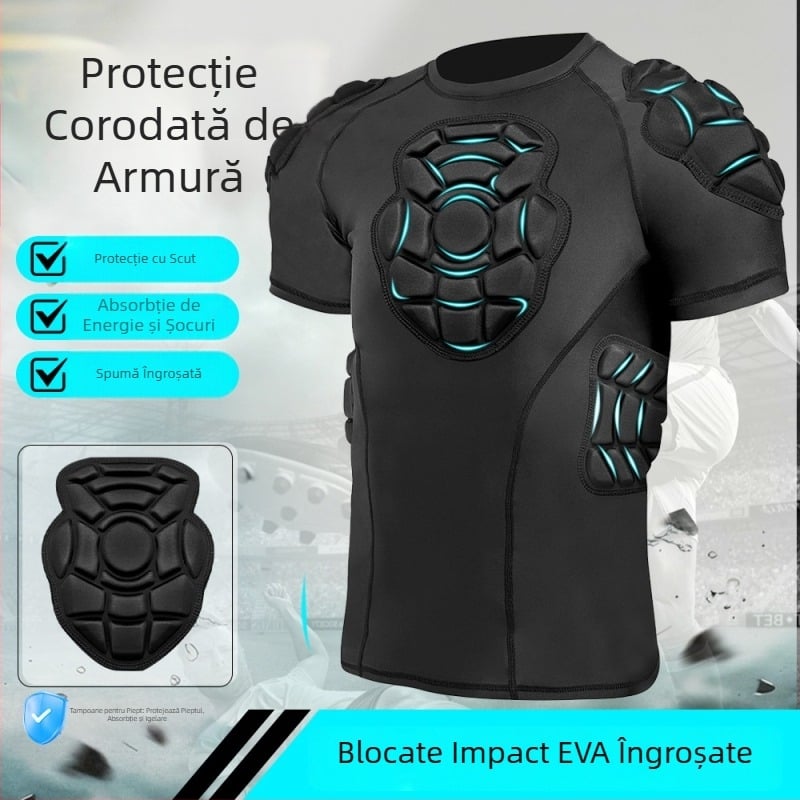 Echipament de protecție sportiv combinat pentru adulți, cu material EVA, protecție la talie și umeri, potrivit pentru baschet, fotbal, rugby și baseball