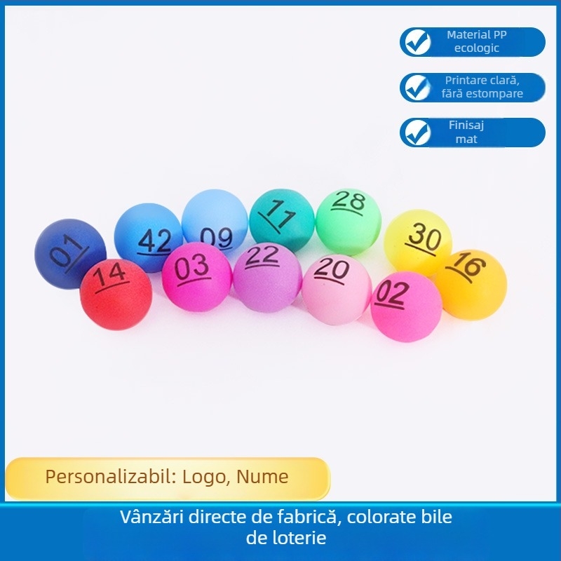 Minge de antrenament pentru tenis de masă — material PP, logo tipărit, personalizare disponibilă