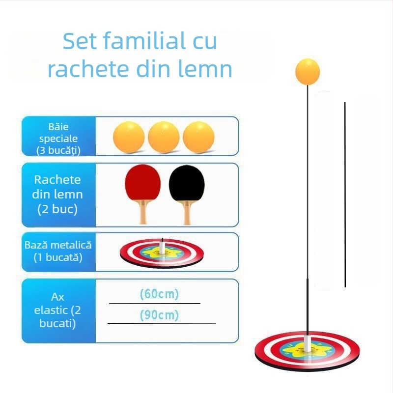 Antrenor de tenis de masă – dispozitiv fix de antrenament pentru antrenament solo și la dublu