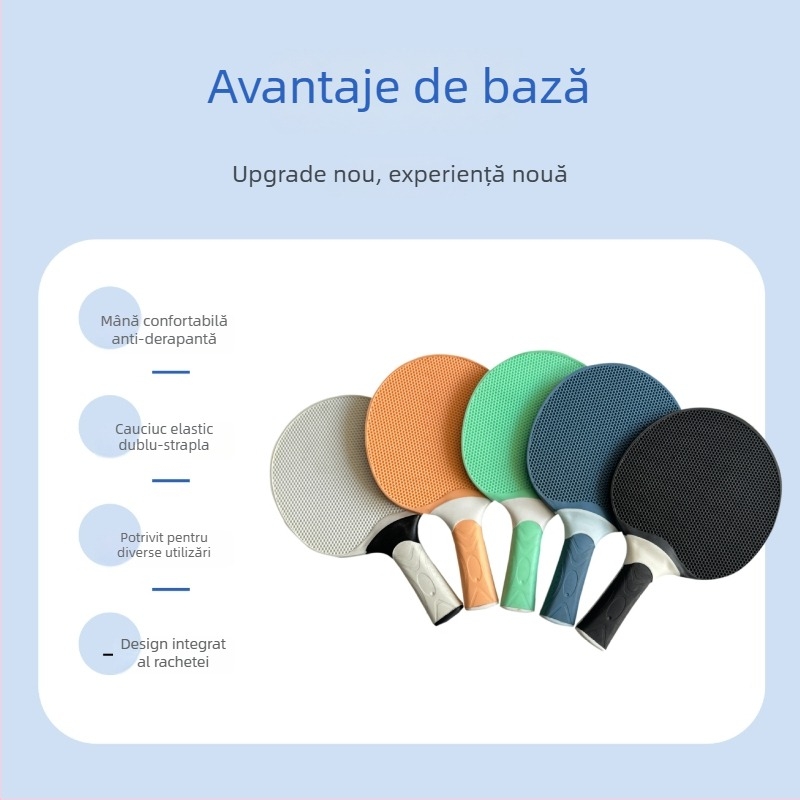 LONGLOVE Rachetă de tenis de masă cu placă PE la bază, cauciuc cu adeziv pozitiv, rachetă tip Shoot Straight, model AL1005906034