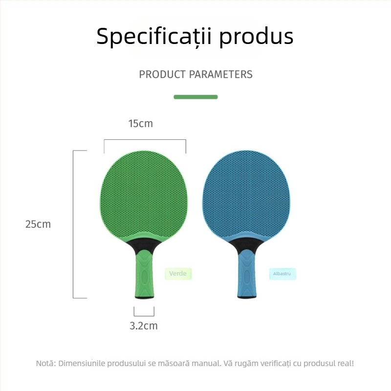 LONGLOVE Rachetă de tenis de masă cu placă PE la bază, cauciuc cu adeziv pozitiv, rachetă tip Shoot Straight, model AL1005906034