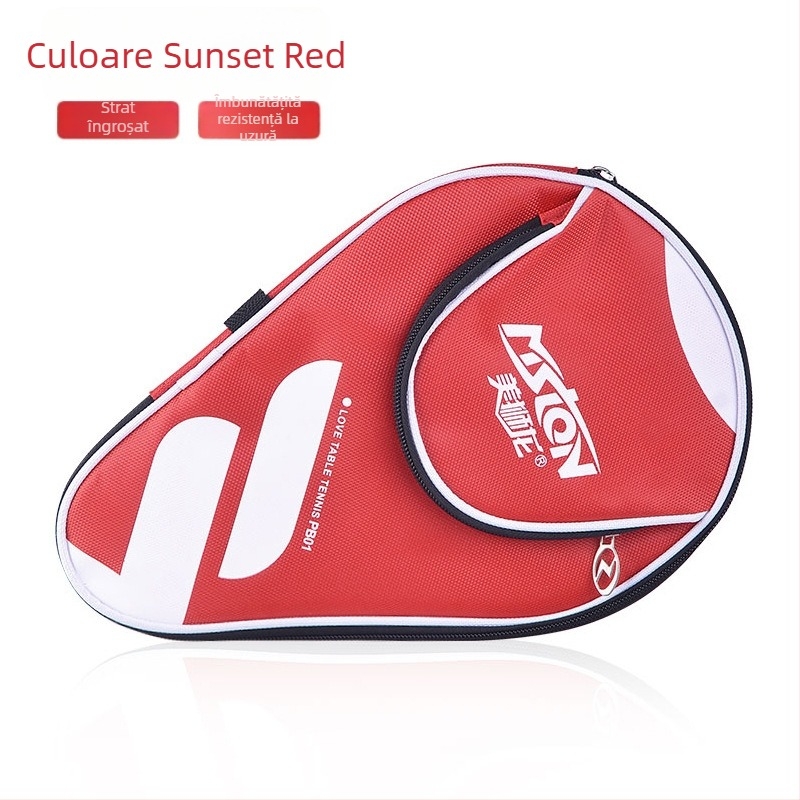 Geantă pentru rachete de tenis de masă – Capacitate mare, formă de dovleac, material Oxford, Beautiful Lion