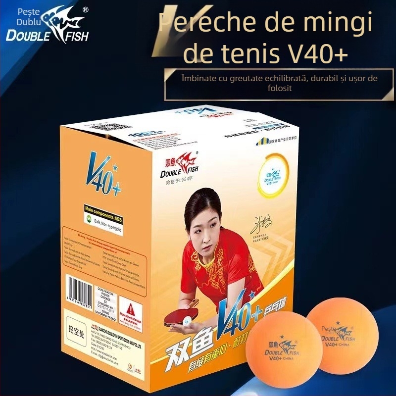 Mingi de tenis de masă ABS Pisces, pachet 100 buc., V40+, cutie pentru antrenament