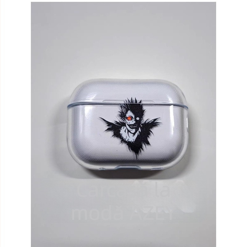 Husă transparentă creativă de protecție pentru Apple AirPods Pro 2, căști Bluetooth, AirPods Generația 4, design desen animat cu iluminare