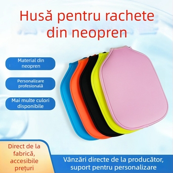 Husă pentru rachete din neopren, impermeabilă, rezistentă la abraziune, portabilă pentru tenis de masă, tenis, pickleball și plajă – Material 79921, Personalizare: Da, Ambalaj: 100