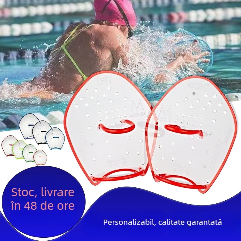 Set de antrenament pentru înot: aripioare de înot și palete de înot cu dispozitiv de antrenament pentru tracțiunea la sân – PC + gel de siliciu, personalizabil, marcă privată autorizată BHS