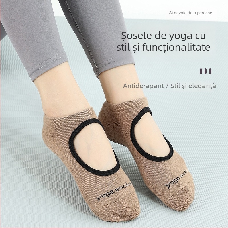 Șosete de yoga antiderapante pentru fitness | bumbac 95–100%, croială cu ac simplu, 168 cusături
