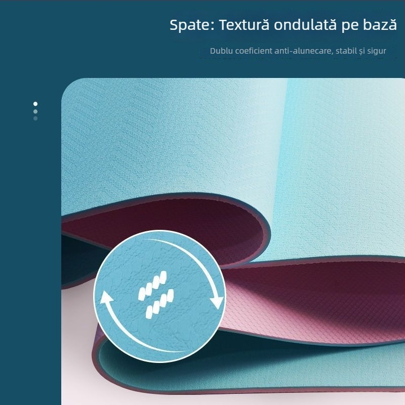 Covoraș de yoga TPE, antiderapant, set din 3 piese pentru uz casnic