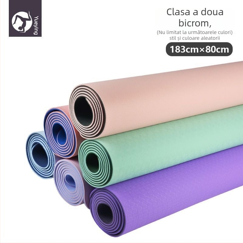 Covoraș de yoga TPE, antiderapant, set din 3 piese pentru uz casnic