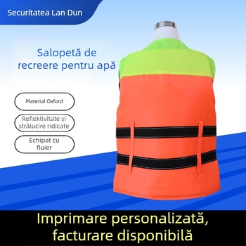 Vesta de salvare pentru adulți, supradimensionată și groasă, pentru utilizare pe barcă, intervenții de salvare, sporturi nautice și pescuit (Model: Life Jacket; Cod produs: DD1017475374; Prelucrare personalizată: Suport; Importat: Nu)