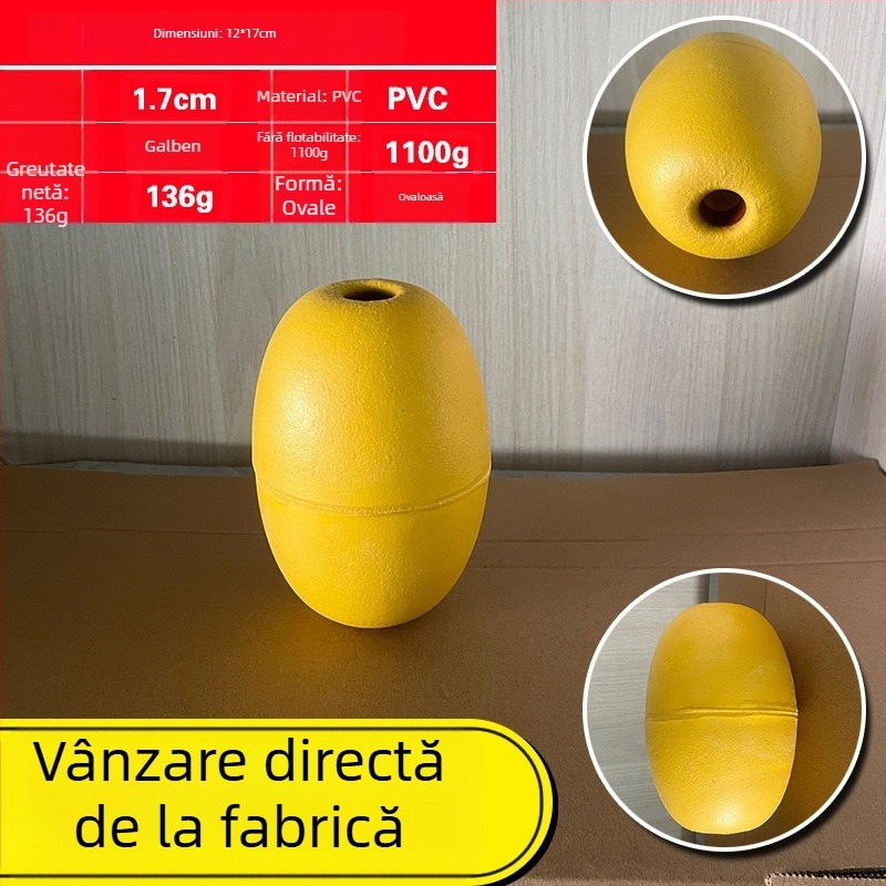 Plută ovală din PVC din spumă pentru plase, plută de pescuit din plastic