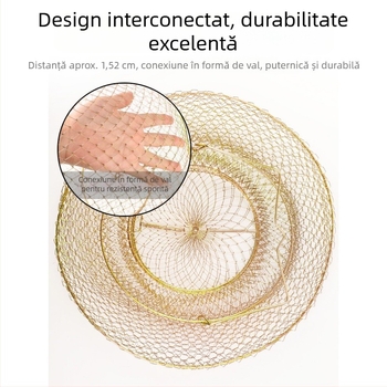Mengda coș pliere din sârmă de oțel pentru protecția peștilor — Brand Mengda; Categorie: Protecția peștilor; Material: Altul