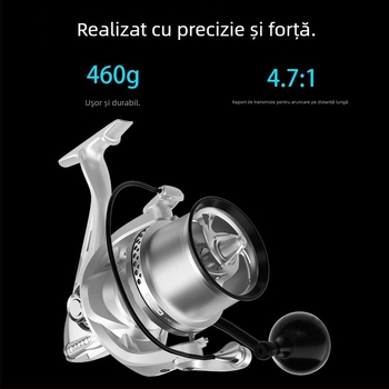 Mulinetă de pescuit spinning DIWA/Diva 801 White Knight – rulmenți din oțel inoxidabil, corp din fibră de carbon, greutate 460 g