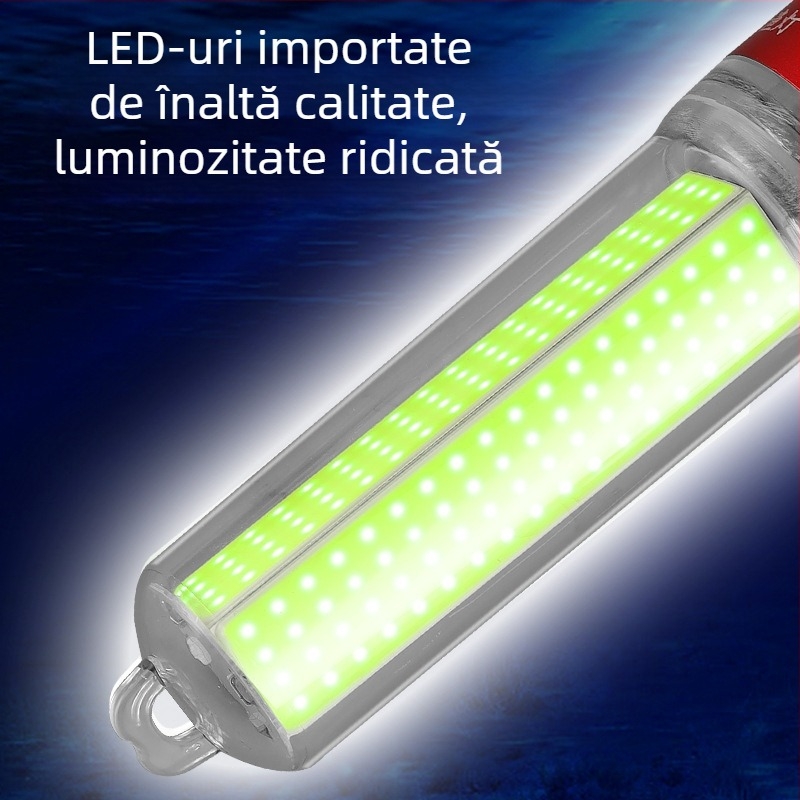 Lampă LED subacvatică pentru pescuit, carcasă ABS, impermeabilă, putere mare, încărcător inclus