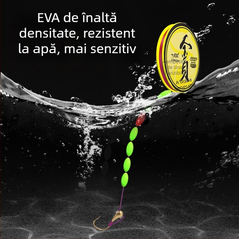 Plută cu 7 stele pentru caraș, cu un singur cârlig – înaltă sensibilitate; material: fir de nailon; loc de pescuit: râu, lac, rezervor