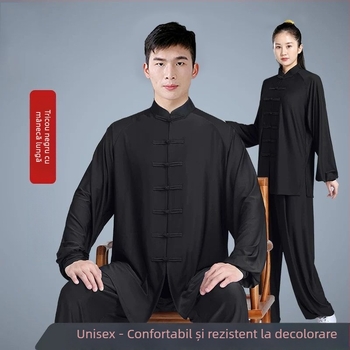 Costum Tai Chi pentru femei – țesătură bumbac-vinilon (vinilon 81–90%), căptușeală din in (81–90%), pentru persoane în vârstă