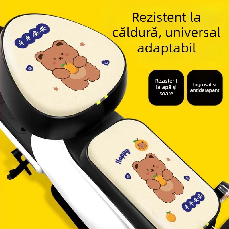 Husă pentru șezut bicicletă electrică din PU — impermeabilă, cu strat gros, universală pentru toate anotimpurile, compatibilă cu AIMA, YADI și Tailin