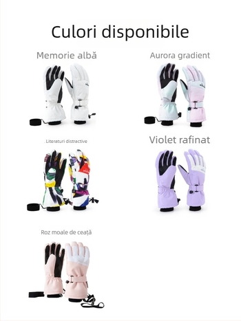 oddivski Mănuși de schi pentru copii – impermeabile, rezistente la vânt, căptușite cu fleece, exterior Oxford, căptușeală poliester, rating 20000