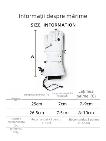 oddivski Mănuși de schi pentru copii – impermeabile, rezistente la vânt, căptușite cu fleece, exterior Oxford, căptușeală poliester, rating 20000
