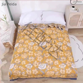 Cuvertură pentru pat - multistrat, bumbac, stil pastoral, model floral, lavabil