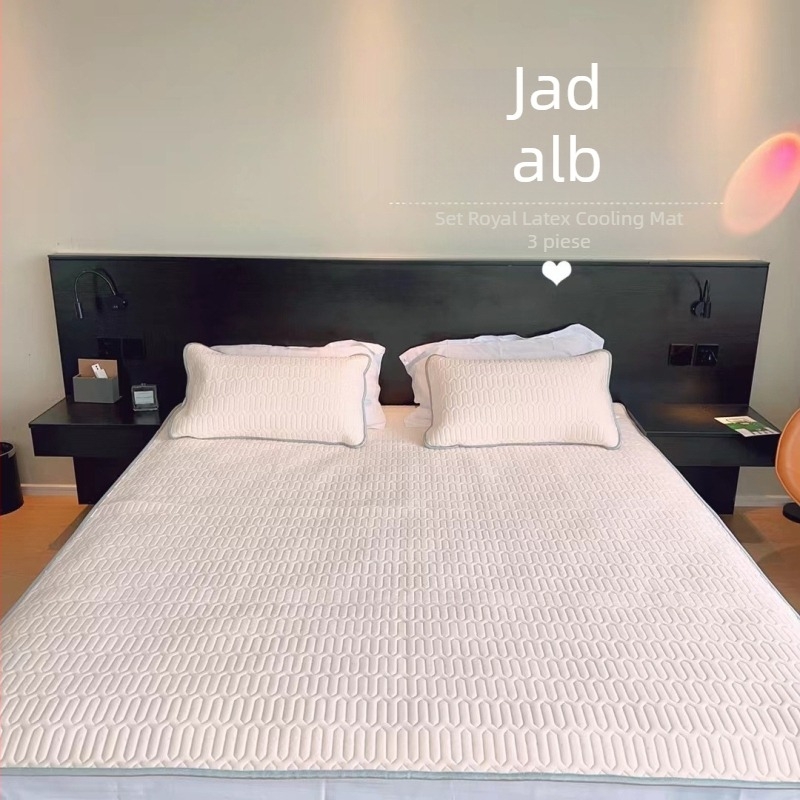 Set din latex natural, trei piese, covoraș de răcire pliabil, conținut latex >90%, țesătură imprimată