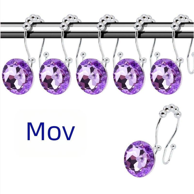 Ming Crown cârlig pentru perdea din oțel inoxidabil, dublu, stil modern minimalist