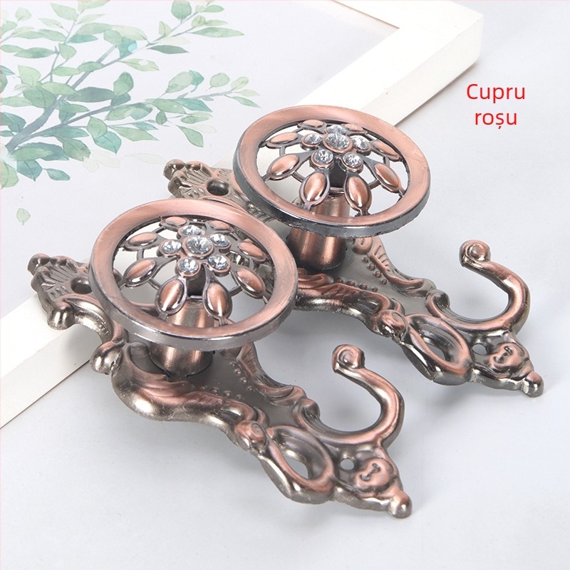 Cuier din aluminiu pentru perdele, stil chinezesc clasic, accesorii pentru perdele