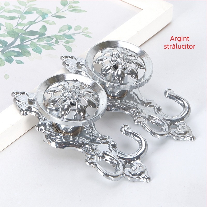 Cuier din aluminiu pentru perdele, stil chinezesc clasic, accesorii pentru perdele