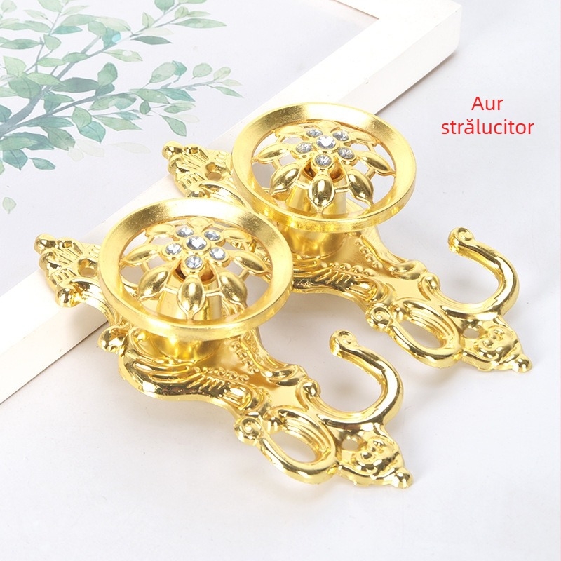 Cuier din aluminiu pentru perdele, stil chinezesc clasic, accesorii pentru perdele