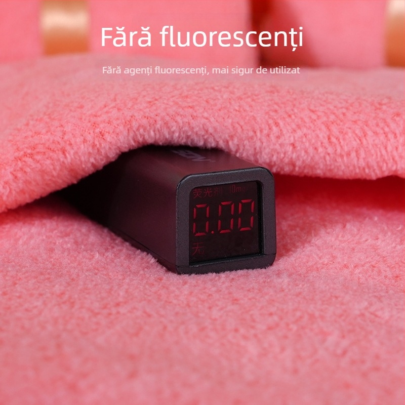 Set de prosoape de baie din velur coral, în cutie cadou