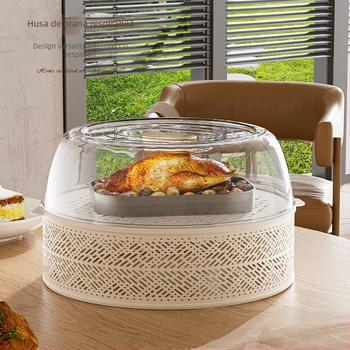 Capac pentru alimente, multistrat, din plastic, protecție împotriva prafului, anti-țânțari și muște, cu cutie de depozitare, stil modern minimalist