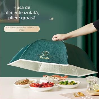 Capac izolant pentru vase de bucătărie pentru uz casnic (Brand Caberry; Materiale: pânză Oxford + bumbac izolant + folie de aluminiu; Funcții: izolare, protecție împotriva prafului)