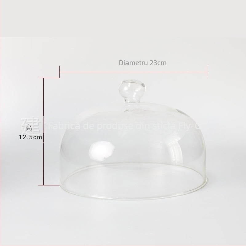 Capac de microunde pentru alimente, sticlă termorezistentă, multifuncțional, izolație și protecție împotriva prafului (sticlă termorezistentă; multifuncțional; izolație; protecție împotriva prafului; personalizabil după desene)