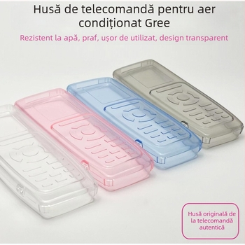 Husă de protecție pentru telecomanda de la aerul condiționat Gree - silicon, transparentă, antipraf, rezistentă la apă, universală, anticadere