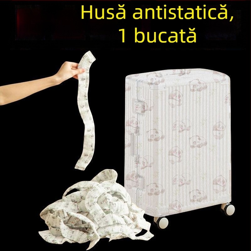 Husă de protecție pentru bagaje, universală, de unică folosință, din țesătură nețesută, protecție împotriva umezelii și ploilor pentru călătorii