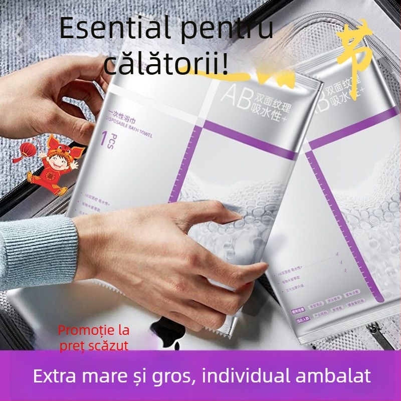 Prosop de baie de unică folosință, Dr. eddie, din fibre vegetale, formare prin presare la cald, absorbție în 0–5 s.