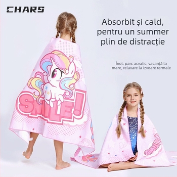 CHARS Prosop din microfibră, uscare rapidă pentru baie și plajă, cu mantie purtabilă, absorbant 200–300 g