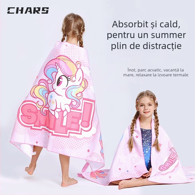 CHARS Prosop din microfibră, uscare rapidă pentru baie și plajă, cu mantie purtabilă, absorbant 200–300 g